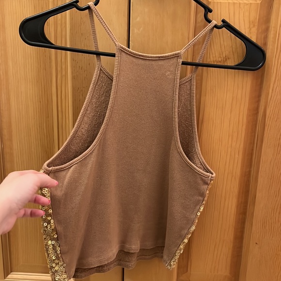 Express gold crop tank top - Picture 6 of 6